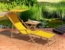 Strandstuhl gelb Gartenliege Strandliege Deckchair Tisch Kissen Liegestuhl Holz hell 10-302NTKD Bild 4