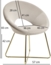 Wohnling Esszimmerstuhl WOHNLING, Samt, Beige/ Gold Bild 6