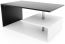 MIADOMODO® Couchtisch - 90x50 cm, mit Stauraum, Modern, Eckig, Asymmetrisch, Leicht, Lang, Niedrig, Weiß und Dunkelgrau - Wohnzimmertisch, Sofatisch, Kaffeetisch, Beistelltisch Bild 9