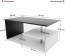 MIADOMODO® Couchtisch - 90x50 cm, mit Stauraum, Modern, Eckig, Asymmetrisch, Leicht, Lang, Niedrig, Weiß und Dunkelgrau - Wohnzimmertisch, Sofatisch, Kaffeetisch, Beistelltisch Bild 8