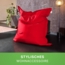 Green Bean® Sitzsack, waschbar, Polyester-PVC-Stoff, Rot, 140x180 cm, 380 Liter Bild 9