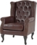 Sessel Relaxsessel Clubsessel Ohrensessel Chesterfield, Kunstleder ~ antik-braun ohne Ottomane Bild 7