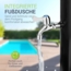 Juskys Solardusche Victoria 35 Liter - 217 cm - bis 60°C – mit schwenkbarem Duschkopf, Fußdusche & Gartenschlauch Anschluss Gartendusche Außendusche Bild 6
