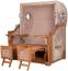Strandkorb - bene living - Ammersee Grande XL Teak Bullauge - PE shell - Modell 544 - 2,5-Sitzer inkl. Liftersystem Bild 9