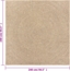 vidaXL Teppich ZIZUR 240x240 cm Jute-Optik Indoor und Outdoor 4006164 Bild 7