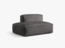 Micadoni Ecksofa-Modul Martina 1-Sitzer Links Samt Grau Bild 2