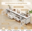 COSTWAY TV-Schrank Holz, Lowboard mit 2 Schublade & Stauraum, 180,5cm Bild 2