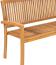 vidaXL Stapelbare Gartenbank mit Auflage 159 cm Massivholz Teak 3063315 Bild 4