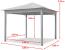 Toolport Gartenpavillon wasserdicht 180g m² Dachplane, Stahlrahmen / Polyester champagner, 3x3 m Bild 10