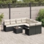 vidaXL Gartensofa-set mit Kissen 9 pcs Schwarz Poly-Rattan 3345297 Bild 2