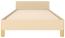 Einzelbett, Polsterbett mit Kopfteil Stoff Creme 80x200 cm Bild 6