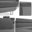 Mirjan24 'Fonti' Ecksofa, mit Bettkasten und Schlaffunktion, Grau/Schwarz, Links Bild 6