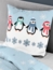 Bettwäsche Bierbaum Biber 4115-20 Pinguine Schneeflocken Blau 135x200 Bild 5