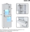 Merax 170cm Verkaufsvitrine, Hochschrank mit 1 Schublade und 4 Schränken, Glasvitrine Vitrinenschränke mit led beleuchtung, Vitrinen Mit Hochglanz-Design, Weiß Bild 4