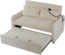 Merax Modernes Doppel-Klappschlafsofa, Multifunktionssofa mit Schlaffunktion, verstellbare Rückenlehne, Handyhalter, USB-Ladeanschluss, Beige Bild 8
