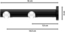 Innenlauf-Gardinenstangen-Set Platon Estana 180 cm, 2-läufig, 20 mm Ø Schwarz Bild 2