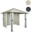 Pergola HWC-J63, Garten Pavillon Terrassenüberdachung mit Seitenwand, 3x3m ~ creme-beige Bild 9