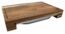 PROREGAL® Schneidebrett Schneidebrett Akazie mit Edelstahl-Auffangschale, Akazie Bild 6