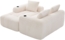 Flieks Ecksofa L-Form mit Seitentasche und Getränkehalter, inkl. 3 Kissen, Cord, Beige Bild 10