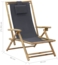 vidaXL Relaxstuhl Verstellbar Dunkelgrau Bambus und Stoff 313024 Bild 8