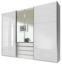 Lomadox Kleiderschrank MIDLAND-43 in weiß mit Spiegeltüren Schwebetüren Glasfront 300x236x65 cm Bild 5