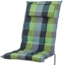 Sun Garden Hochlehnerauflage Hochlehner Inco 10475-240 grau-grün kariert 120x50x7,5 cm Sun Garden, (1 St), Halteband verstellbar mit Bindebändern Bild 3