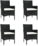 vidaXL 5-tlg. Garten-Bistro-Set mit Kissen Schwarz Poly Rattan 3187433 Bild 7