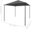 vidaXL Pavillon 3x3 m Anthrazit Stoff und Stahl 180 g/m² 312240 Bild 7