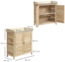 Outsunny Garten-Geräteschrank Pflanztisch mit Unterschrank, aus Holz, mit 2 Einlegeböden, BxT: 83x40 cm, (Schrank, 1 St, Gartenschrank), für Garten, Naturholz Bild 2