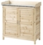 Outsunny Garten-Geräteschrank Pflanztisch mit Unterschrank, aus Holz, mit 2 Einlegeböden, BxT: 83x40 cm, (Schrank, 1 St, Gartenschrank), für Garten, Naturholz Bild 6