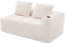Flieks 2-Sitzer Sofa, 2-Personen Cord-Sofa mit Rückenkissen, Seitentasche und Getränkehalter, Beige Bild 10