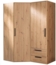 Marmex Möbel Arti SET G Schrank-Set, Garderoben-Set, Schranksystem für Schlafzimmer, geräumiger Eckschrank, laminierte Spanplatte, artisan Eiche, 91,9/155,1x183,2x53,6 cm Bild 1