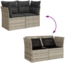 vidaXL Gartensofa mit Kissen 2-Sitzer Hellgrau Poly Rattan 366192 Bild 9