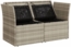 vidaXL Gartensofa mit Kissen 2-Sitzer Hellgrau Poly Rattan 366192 Bild 8