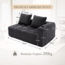 Flieks 2-Sitzer Sofa, 2-Personen Cord-Sofa mit Rückenkissen, Seitentasche und Getränkehalter, Dunkelgrau Bild 4