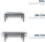 HOME DELUXE Gartentisch ausziehbar aus Glas SOL - 180/240 x 90 cm Bild 10