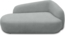 DOMO. collection Recamiere 700013, Liege mit Zierkissen, oval, Füße mit Filzgleitern, Chaiselongue, Sofa, Polstergarnitur, 183 x 105 x 75 (BxTxH), grau Bild 2