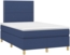 vidaXL Boxspringbett mit Matratze & LED Blau 120x200 cm Stoff, Härtegrad: H2 [3135347] Bild 7