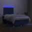 vidaXL Boxspringbett mit Matratze & LED Blau 120x200 cm Stoff, Härtegrad: H2 [3135347] Bild 6