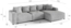 Ecksofa Designersofa Sofa MEGAN in Stoff Salvador Braun Ottomane Rechts Bild 2