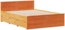vidaXL Massivholzbett mit Regal ohne Matratze Wachsbraun 140x190 cm 3308935 Bild 7