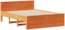 vidaXL Massivholzbett mit Regal ohne Matratze Wachsbraun 140x190 cm 3308935 Bild 8