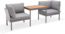 COLOBUS Lounge-Set, Gestell: Aluminium mausgrau, Tischplatte: Eukalyptus teakfarben Bild 3