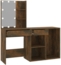 vidaXL LED-Schminktisch mit Schrank Räuchereiche Holzwerkstoff 3120185 Bild 7