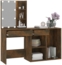 vidaXL LED-Schminktisch mit Schrank Räuchereiche Holzwerkstoff 3120185 Bild 10