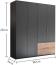 Kleiderschrank >Filberto< in Graphit - 182x210x59cm (BxHxT) Bild 8