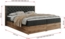 Boxspringbett mit Multipocket-Matratze und Zwei Bettkästen, Doppelbett mit Stauraum - ALBERO 3 - 160 x 200 cm - Dunkelgrau Stoff - H3 Bild 6