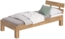 skølm 'Floki' Bett 90x200 cm, Bettgestell, natur geölt, Massivholzbett aus Eiche, Einzelbett mit Bettkopf Bild 8