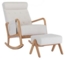 Flieks Schaukelstuhl (mit 1 Hocker, Set, 2 St), Relaxsessel Schaukelsessel Schwingsessel für Schlafzimmer Wohnzimmer Bild 6