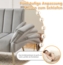 Merax Modernes Design, Samtstoff, klappbares Schlafsofa, Schlafsofa mit Hilfsfüßen, Schlafsofa mit Schlaffunktion, geeignet für Wohnzimmer, Schlafzimmer, grau Bild 8